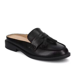 NiB Journee Women Azura Tassel Mule Slip On Loafer Black Size 9 M $80 RY1370